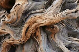 An ancient tree trunk up close AI Generated photo