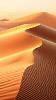 Sandy desert landscape with dunes stretching as far as the eye can see AI Generated photo