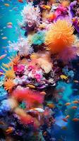 A vibrant and diverse underwater coral reef ecosystem AI Generated photo