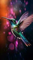 a hummingbird flying in the air AI Generated photo