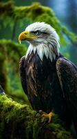 a bald eagle on a tree AI Generated photo