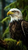 a bald eagle on a tree AI Generated photo