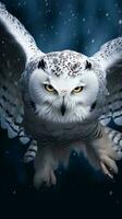 a white and black owl AI Generated photo