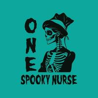 One spooky nurse, Halloween t-shirt design. vector