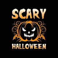 Scary Halloween, Halloween t-shirt design. vector