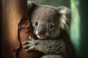 A cute koala. Neural network AI generated photo