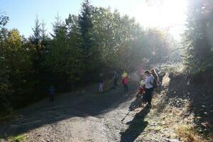 CARPATHIAN MOUNTAINS, UKRAINE - OCTOBER 8, 2022 Mount Hoverla. Carpathians in Ukraine in autumn photo