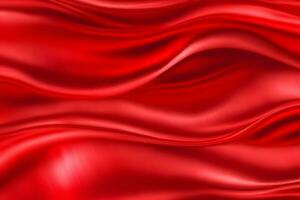 abstract luxury red silk fabric cloth or liquid wave or texture satin background. Neural network AI generated photo