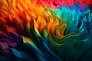 Iridescent acrylic drops abstract background. Neural network AI generated photo