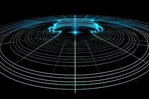 Magical sound wave symbol. Neural network AI generated photo