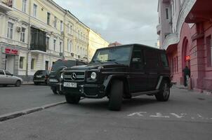 Black Mercedes G63 AMG powered with biturbo V8 engine photo