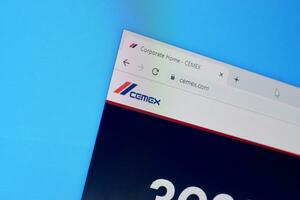 Homepage of cemex website on the display of PC, url - cemex.com. photo