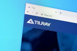 Homepage of tilray website on the display of PC, url - tilray.com. photo