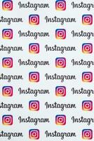 instagram modelo impreso en papel con pequeño instagram logos y inscripciones. instagram es americano foto y compartir videos social redes Servicio poseído por Facebook