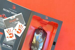 P93 Bloody cybersport gaming mouse by A4Tech Co Ltd, a Taiwanese computer hardware and electronics company photo