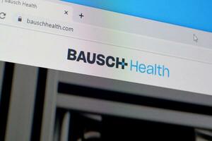 Homepage of bausch health website on the display of PC, url - bauschhealth.com. photo