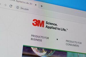 Homepage of 3m website on the display of PC, url - 3m.com. photo