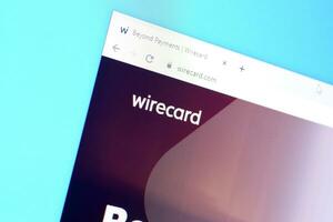 Homepage of wirecard website on the display of PC, url - wirecard.com. photo