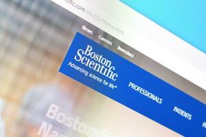 Homepage of boston scientific website on the display of PC, url - bostonscientific.com. photo