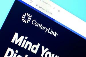 Homepage of centurylink website on the display of PC, url - centurylink.com. photo