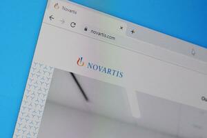 Homepage of novartis website on the display of PC, url - novartis.com. photo