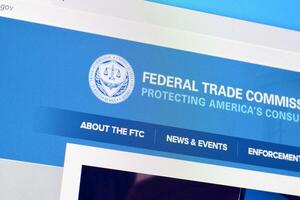 Homepage of ftc website on the display of PC, url - ftc.gov. photo