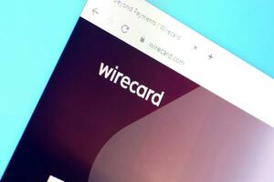Homepage of wirecard website on the display of PC, url - wirecard.com. photo