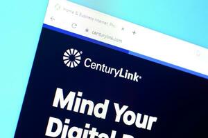 Homepage of centurylink website on the display of PC, url - centurylink.com. photo