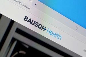 Homepage of bausch health website on the display of PC, url - bauschhealth.com. photo