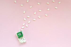 Many hard mints and Tic Tac Candy package. Tic tac is popular due its minty fresh taste and easy to carry. Hard mints produced by Ferrero since 1968 photo