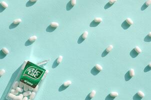 Many hard mints and Tic Tac Candy package. Tic tac is popular due its minty fresh taste and easy to carry. Hard mints produced by Ferrero since 1968 photo