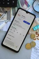 TERNOPIL, UKRAINE - AUGUST 3, 2023 PeoPay application on screen on modern smartphone. Official app of famous polish bank photo