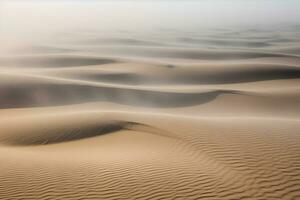 Sand dune in Sahara desert. Neural network AI generated photo