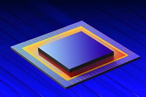 Central Computer Processors CPU concept. Motherboard digital chip. Technology science background. Neural network AI generated photo