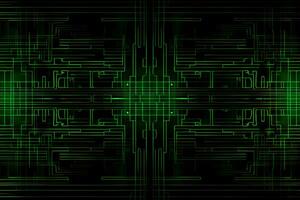 High tech electronic circuit board background. Neural network AI generated photo