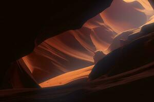 Antelope Canyon - abstract background. Travel and nature concept. Neural network AI generated photo