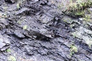 texturizado áspero rocas con lote de pequeño detalles foto