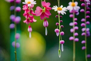 foto fondo de pantalla el cielo, flores, el cielo, flores, el cielo, flores, el cielo. generado por ai