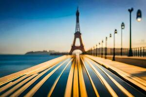 el eiffel torre en París, Francia. generado por ai foto