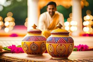 indian wedding decor ideas. AI-Generated photo