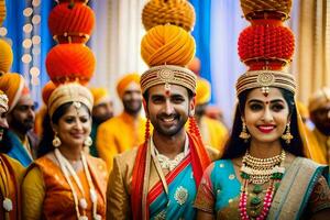 indian wedding in bangalore. AI-Generated photo