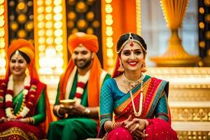 indian wedding in bangalore. AI-Generated photo