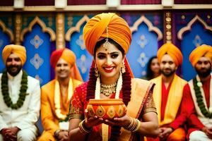 indian wedding ceremony in london. AI-Generated photo