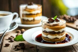 the best coffee shop desserts. AI-Generated photo