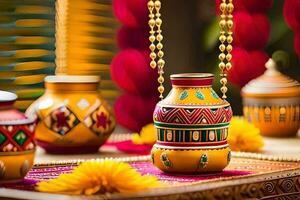indian wedding decor ideas. AI-Generated photo