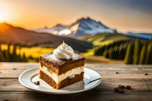 the best dessert in the world is a piece of cake. AI-Generated photo