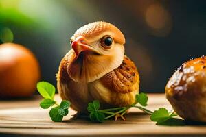 foto fondo de pantalla el pollo, alimento, pan, el pájaro, el pájaro, el pájaro, el. generado por ai