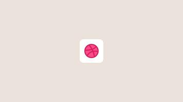 Dribbble Logo Animated Bouncing video