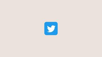 Twitter logo Animé rebondir video
