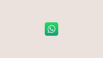 WhatsApp logo geanimeerd stuiteren video